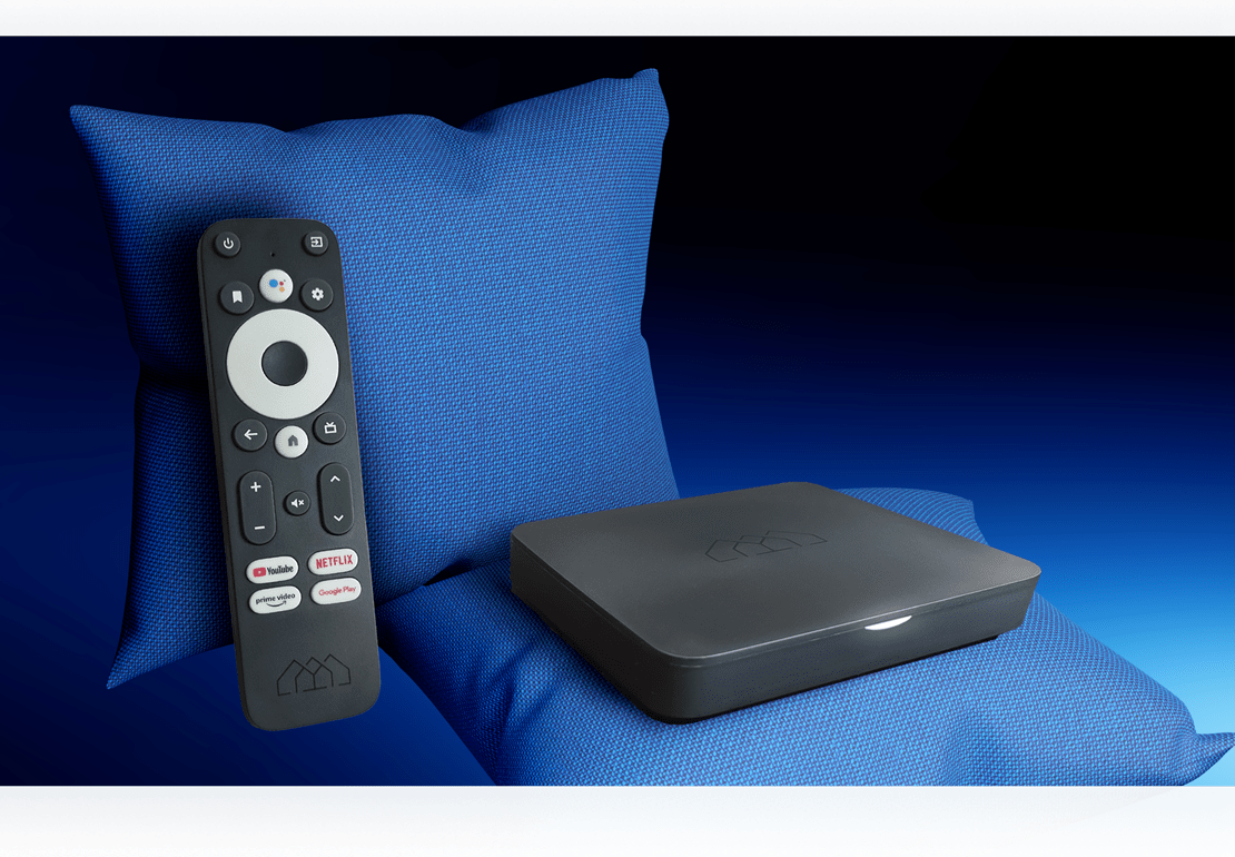 Set-top box a diaľkové ovládanie Skynet TV